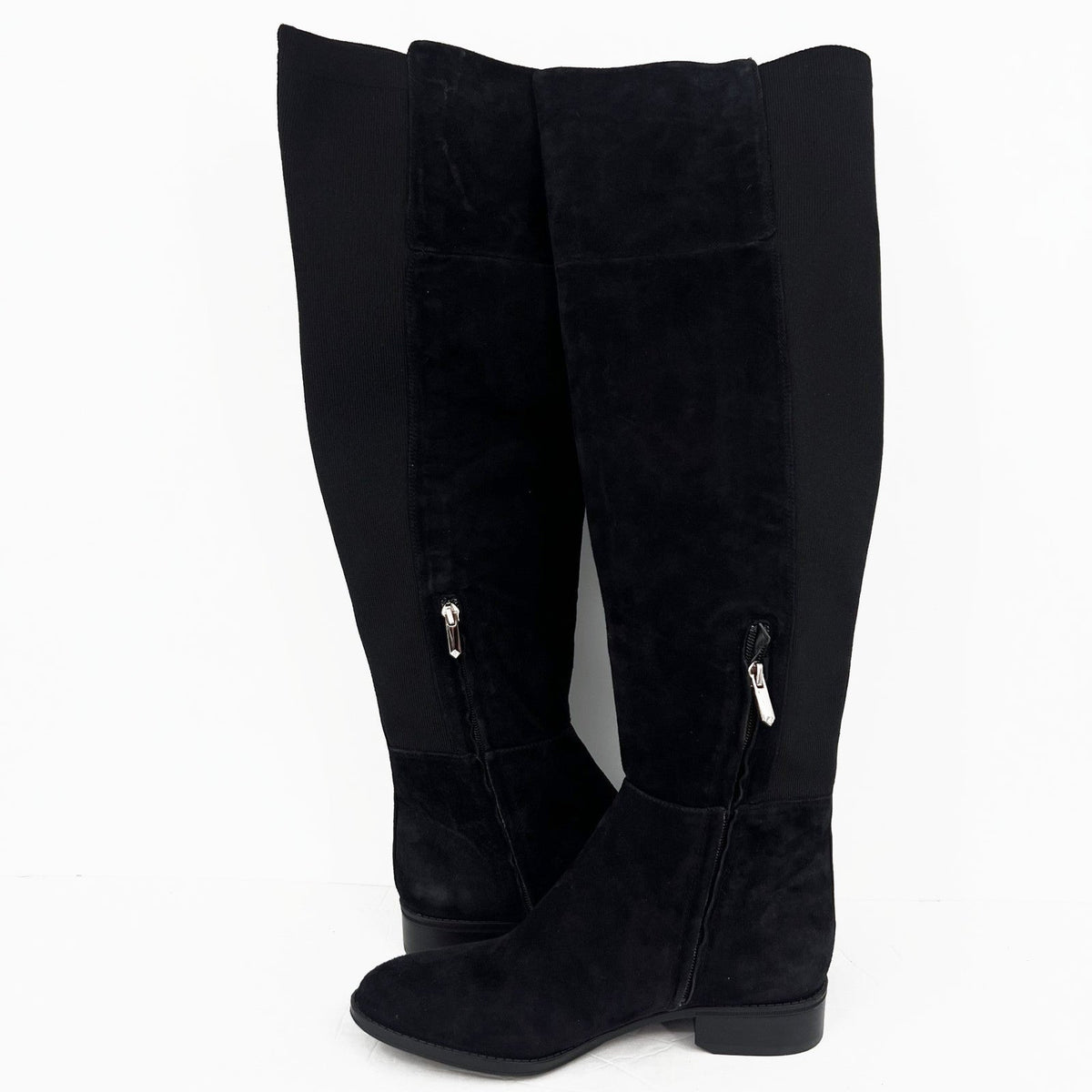 Sam Edelman Womens Pam Over the Knee Boots Size 9 EU 39 Black Suede Stretch NWOB