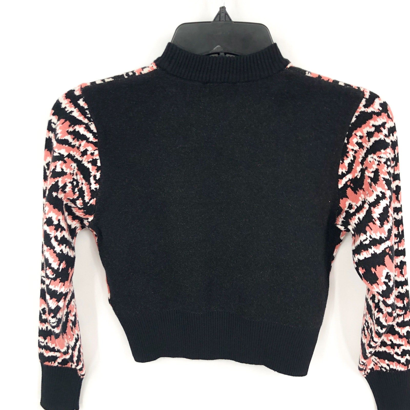 BARDOT JUNIOR Girl's Roar Intarsia Knit Crewneck Sweater Size 10 Black Lion NWT