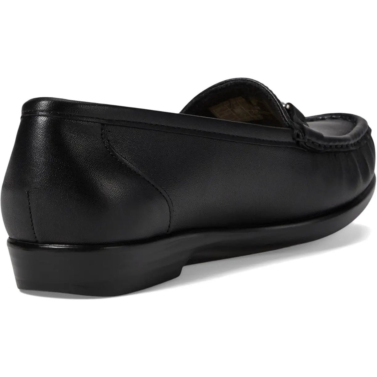 SAS Womens Metro Comfort Bit Loafers US 6.5 WW Black Leather NIB