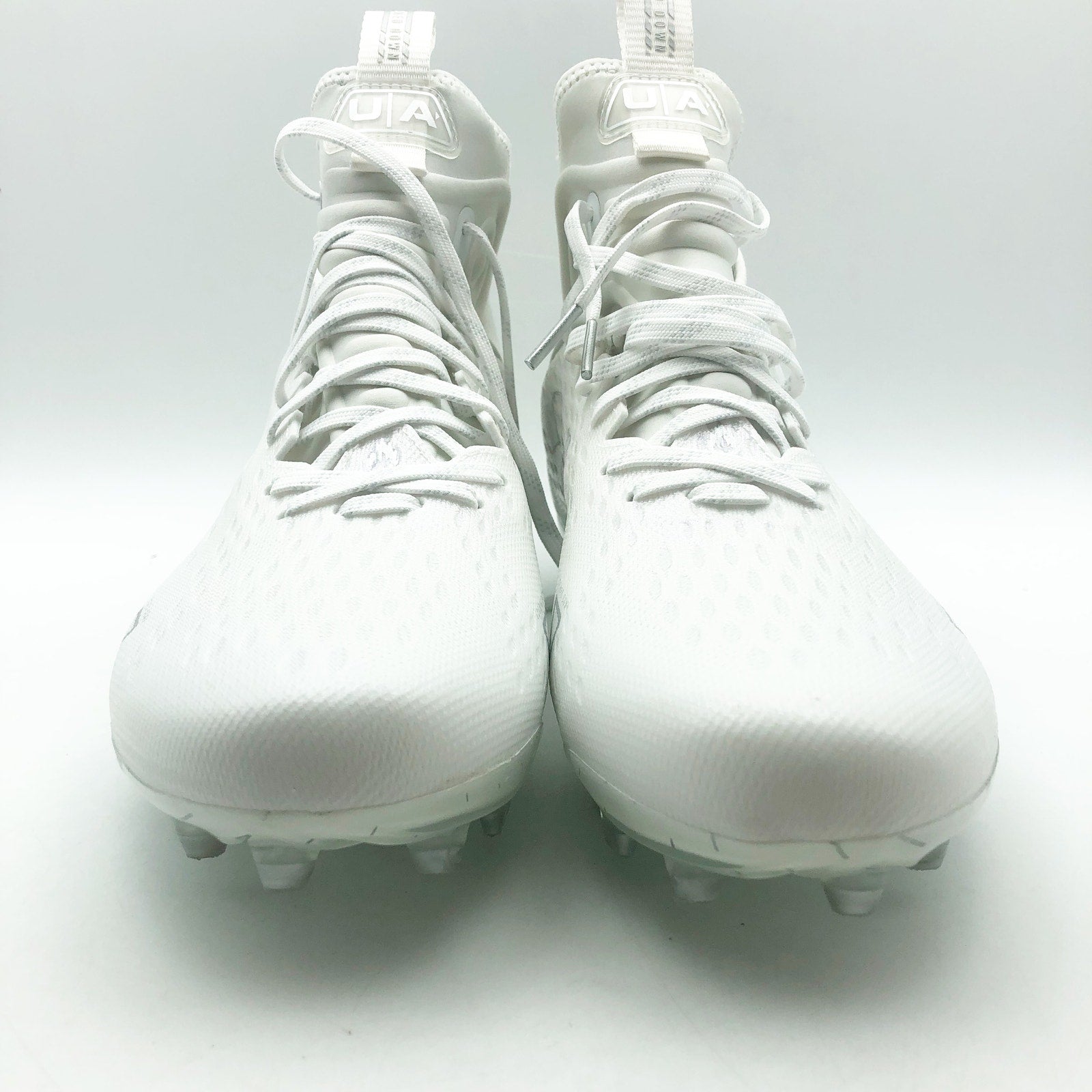 Under Armour Mens Spotlight Lux MC 2.0 Football Cleats Size 8 White Silver NWOB