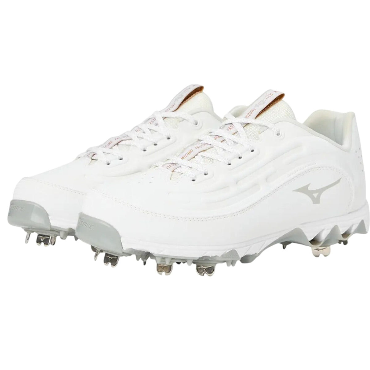 Mizuno Womens Swift 8 Low Softball Cleats Size 6 White 9-Spike Metal NWOB