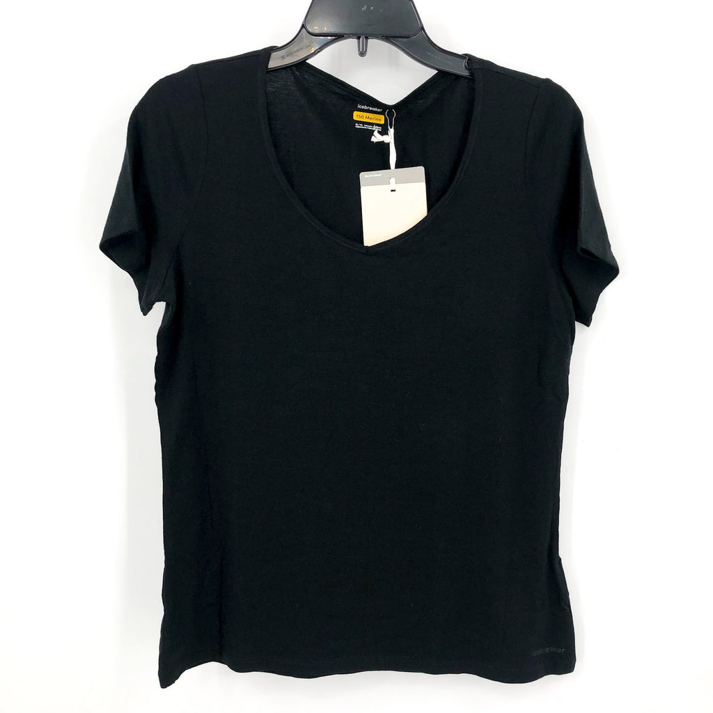 SMARTWOOL Women's Merino 150 Siren Tshirt XL Black Short Sleeve Sweetheart NWT