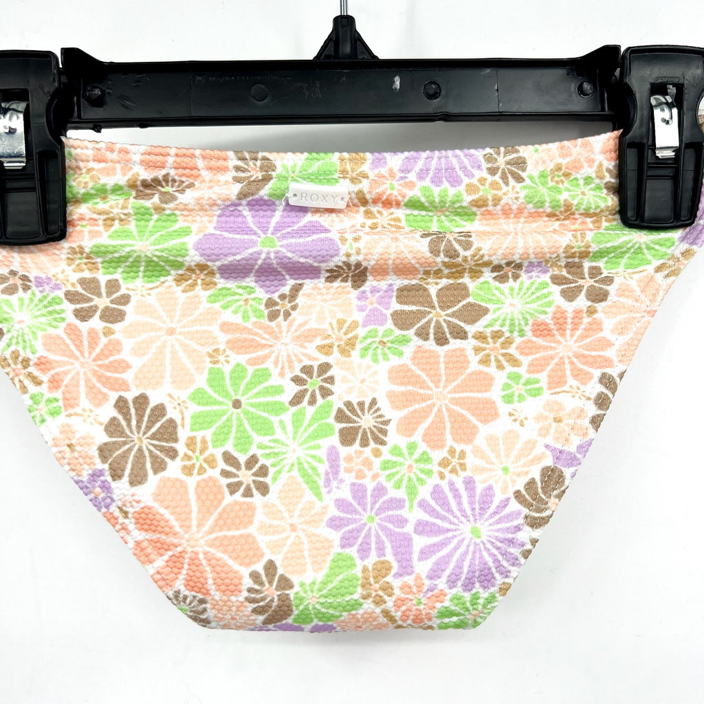 ROXY Girl's All About Sol Cropped Bikini Set Size 16 Pink Pastel Floral NWT