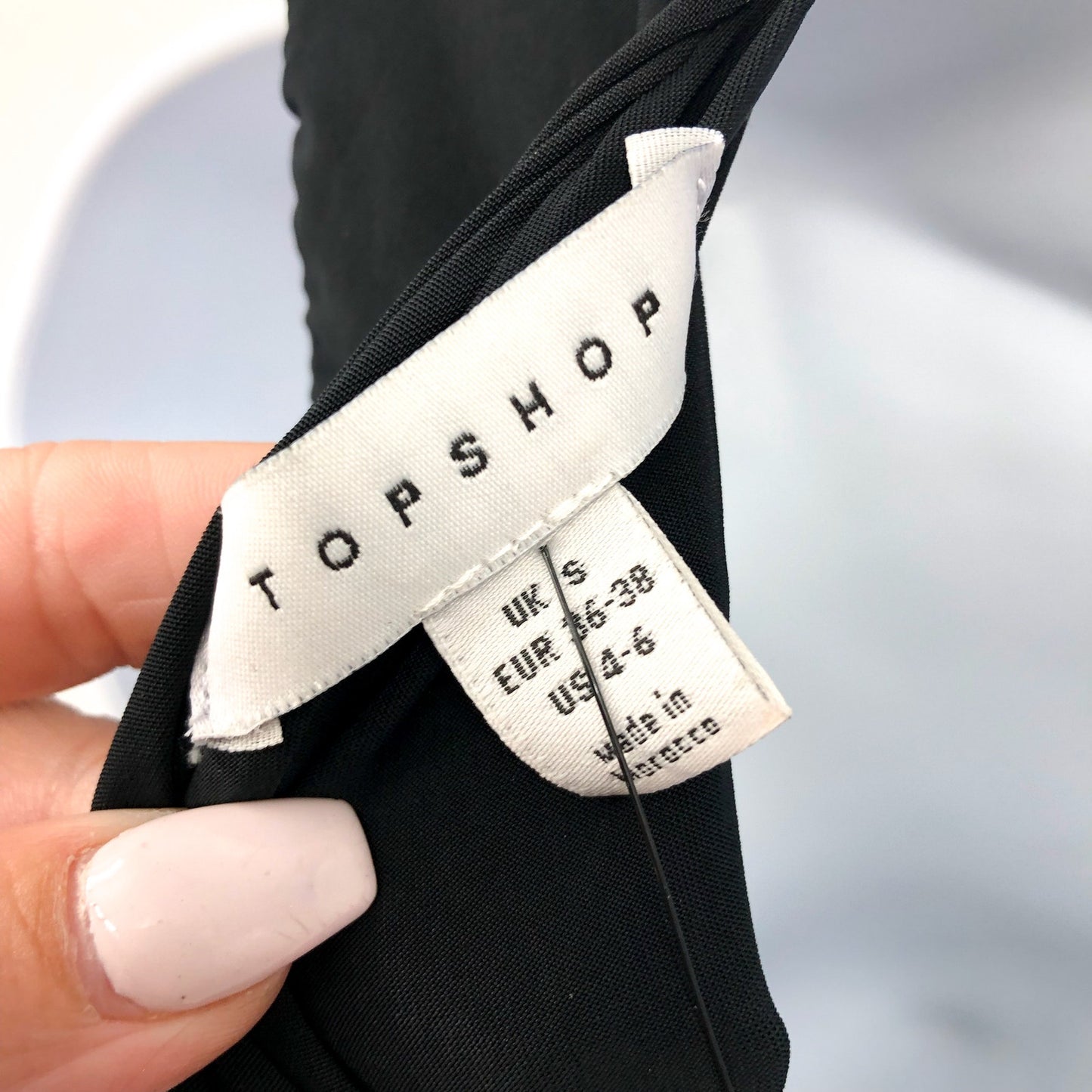 TOPSHOP Women's Jersey Draped Midi Dress Small 4-6 Black Sleeveless Cut Out NWT