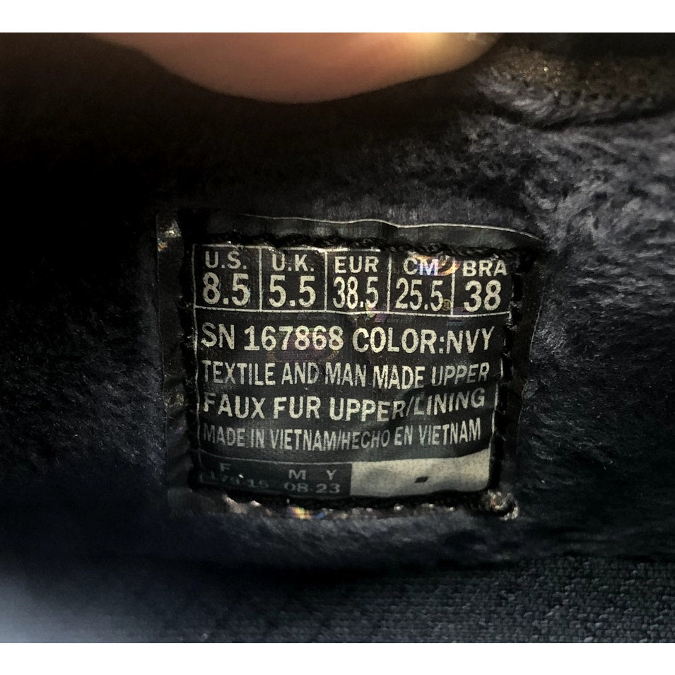 Skechers Women Easy Going Ankle Boots US 8.5 Navy Blue Water Repellent Lined NIB