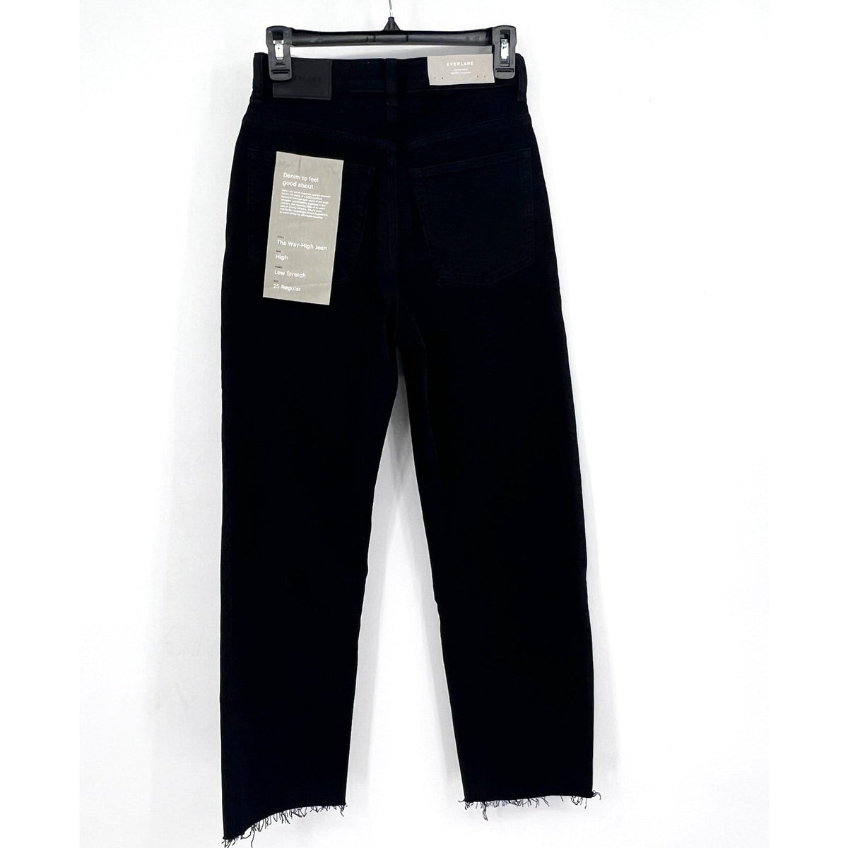 EVERLANE Women's The Way-High Jeans 25x27 US 0 Coal Black Straight Leg NWT