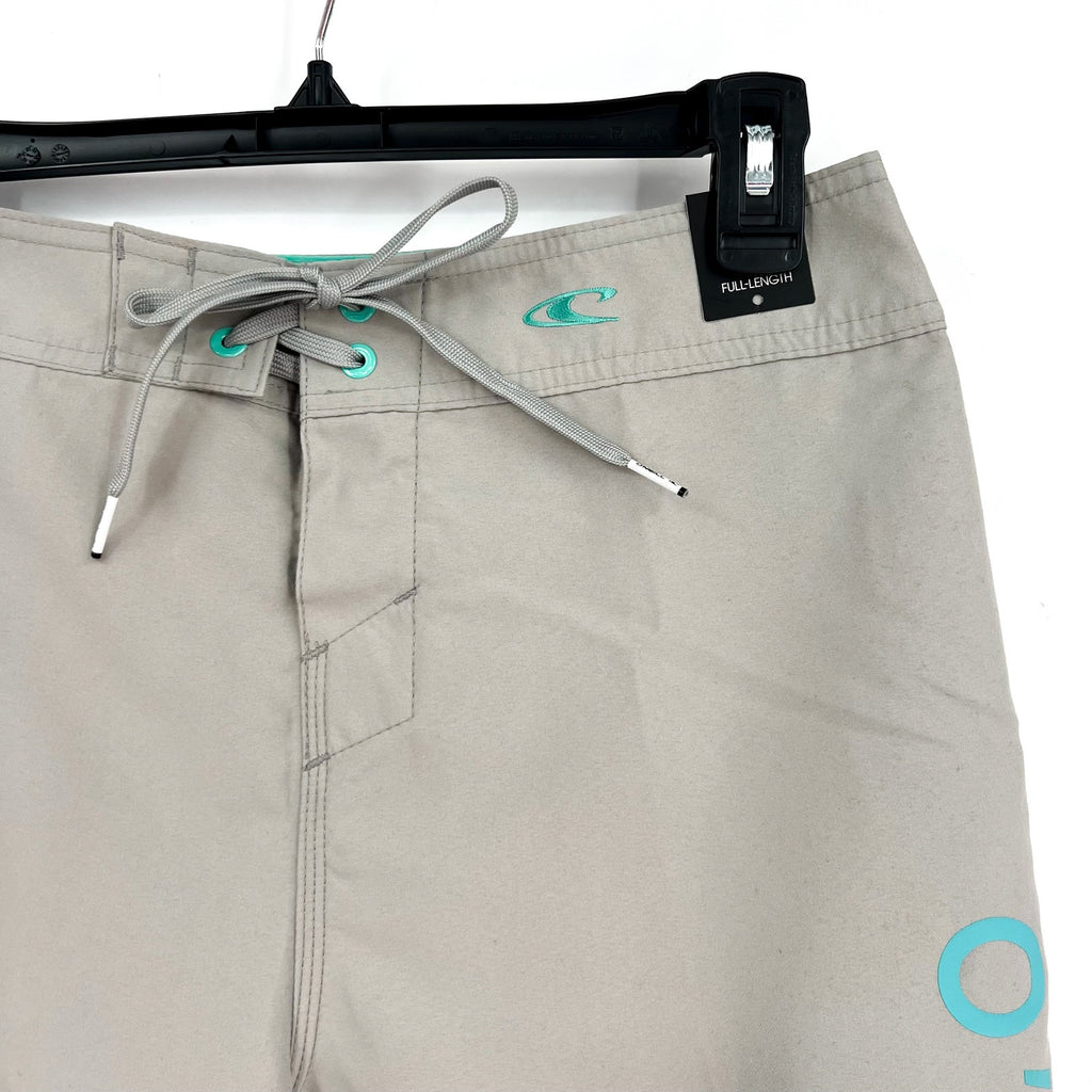 O'NEILL Mens Santa Cruz Solid 2.0 Boardshorts 30 Light Grey Drawstring NWT