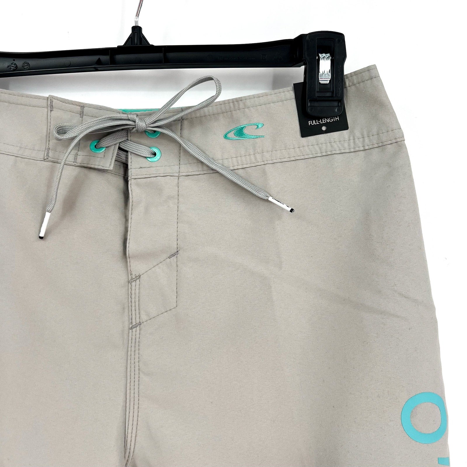 O'NEILL Mens Santa Cruz Solid 2.0 Boardshorts 30 Light Grey Drawstring NWT