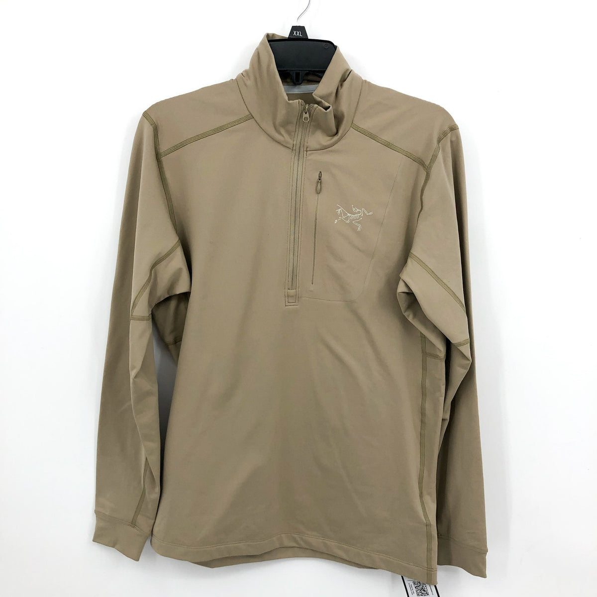 ARC'TERYX Men's Rho LT Zip Neck Sweatshirt Small Tan Smoke Bluff Lightweight NWT