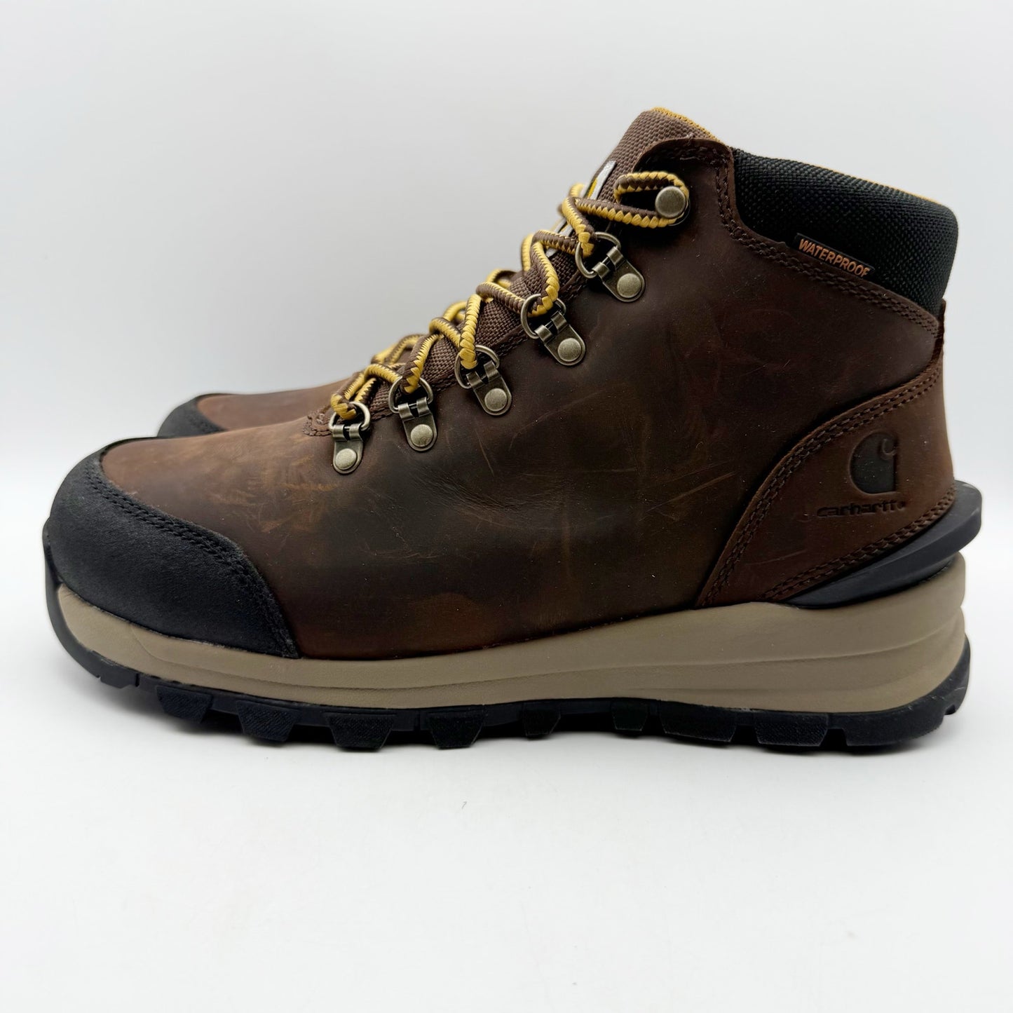 Carhartt Mens Gilmore 5" Work Boots US 8.5 Wide Brown Alloy Toe Waterproof NIB