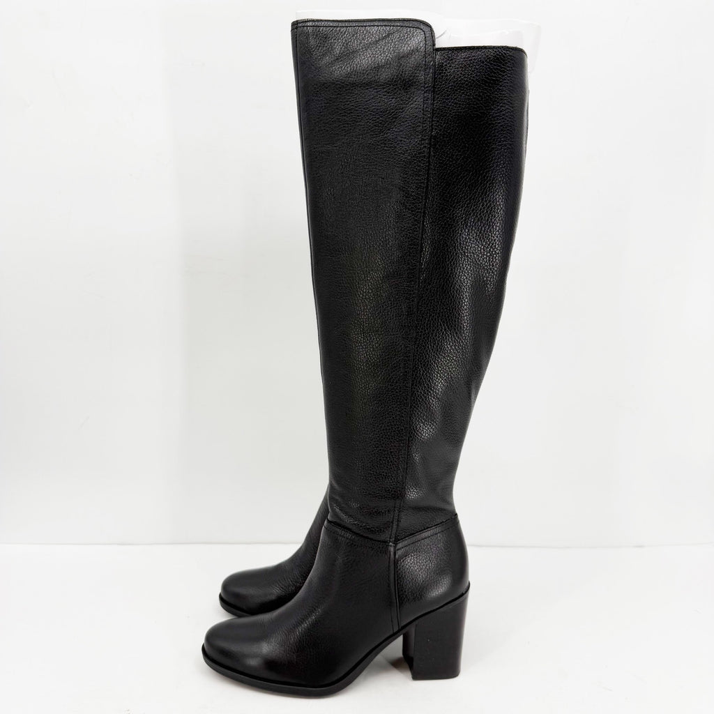 Naturalizer Womens Kyrie Knee High Boots US 8.5 Wide Black Leather NWOB