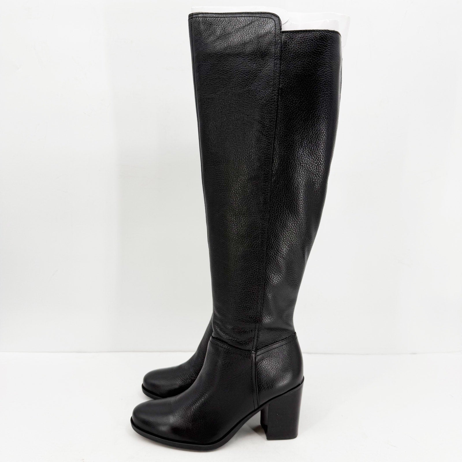 Naturalizer Womens Kyrie Knee High Boots US 8.5 Wide Black Leather NWOB