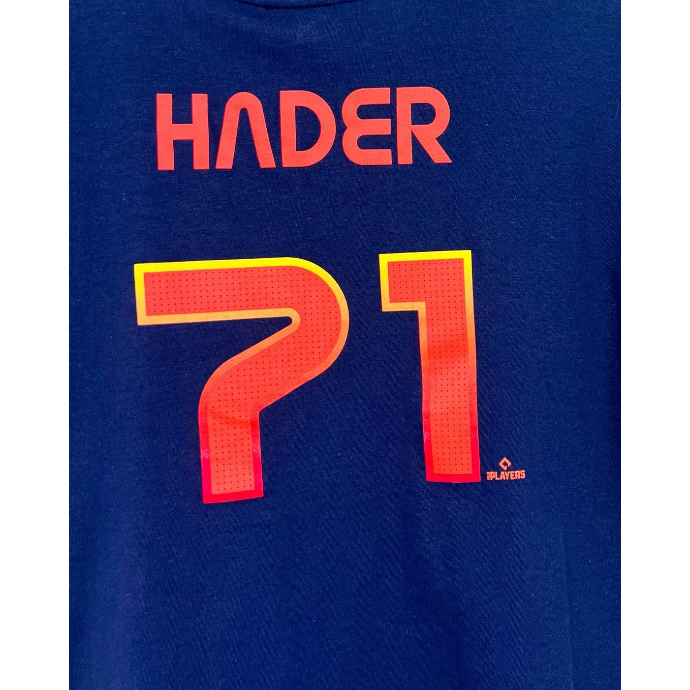 NIKE Womens Astros City Connect Hader 71 T-shirt Large Navy Blue Cotton NWT