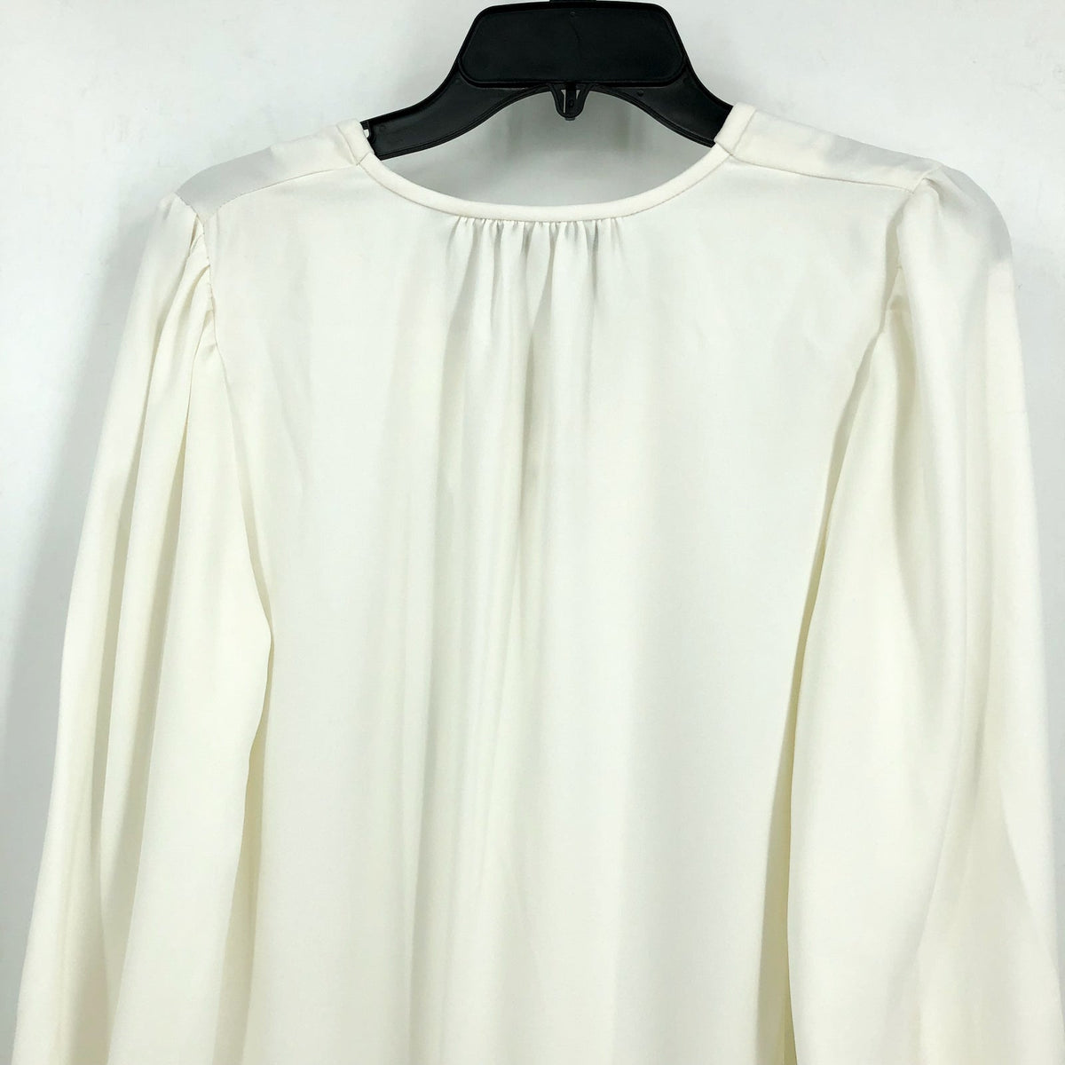 TRINA TURK Women's Zahara Lace Up Top Medium White Whitewash Balloon Sleeve NWT