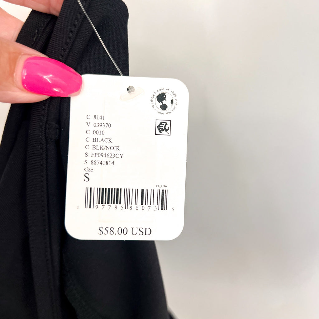 FREE PEOPLE X INTIMATELY FP Everly Bodysuit Small Black 3/4 Sleeve Bolero NWT
