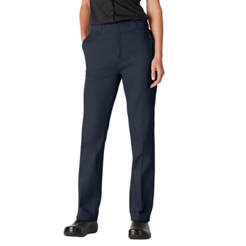DICKIES Women's FLEX Original Fit Work Pants Size 10 Navy Blue Stretch Twill NWT