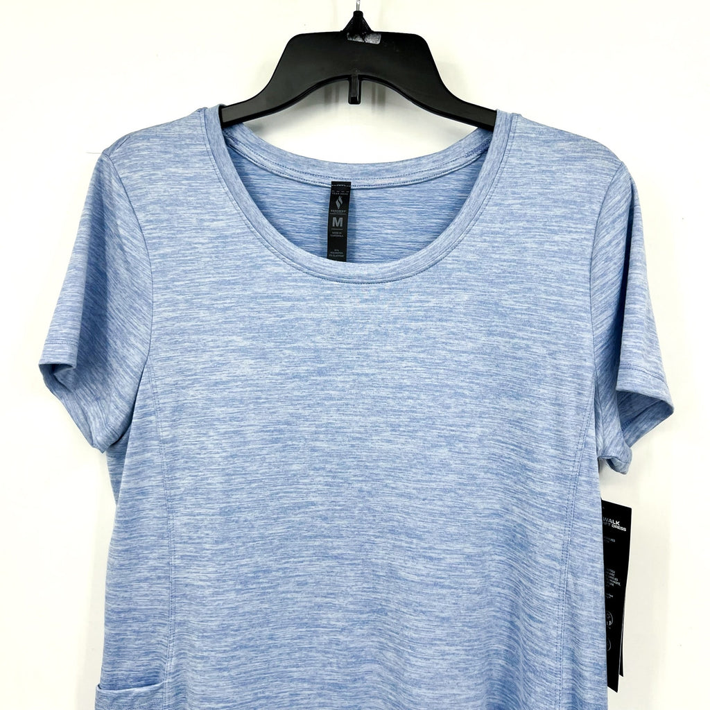SKECHERS Women's GoDri Swift T-Shirt Dress Medium Blue Short Sleeve NWT