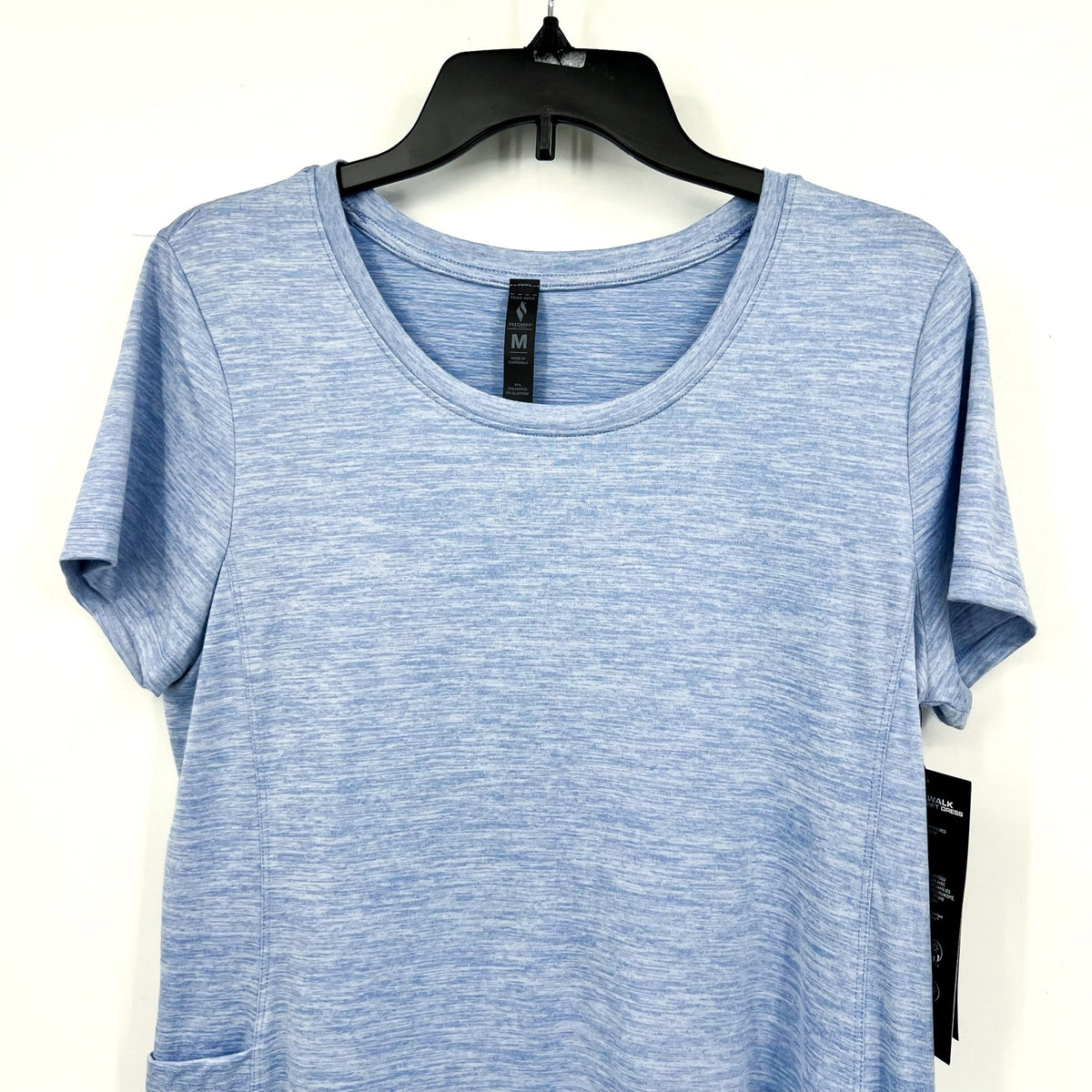 SKECHERS Women's GoDri Swift T-Shirt Dress Medium Blue Short Sleeve NWT