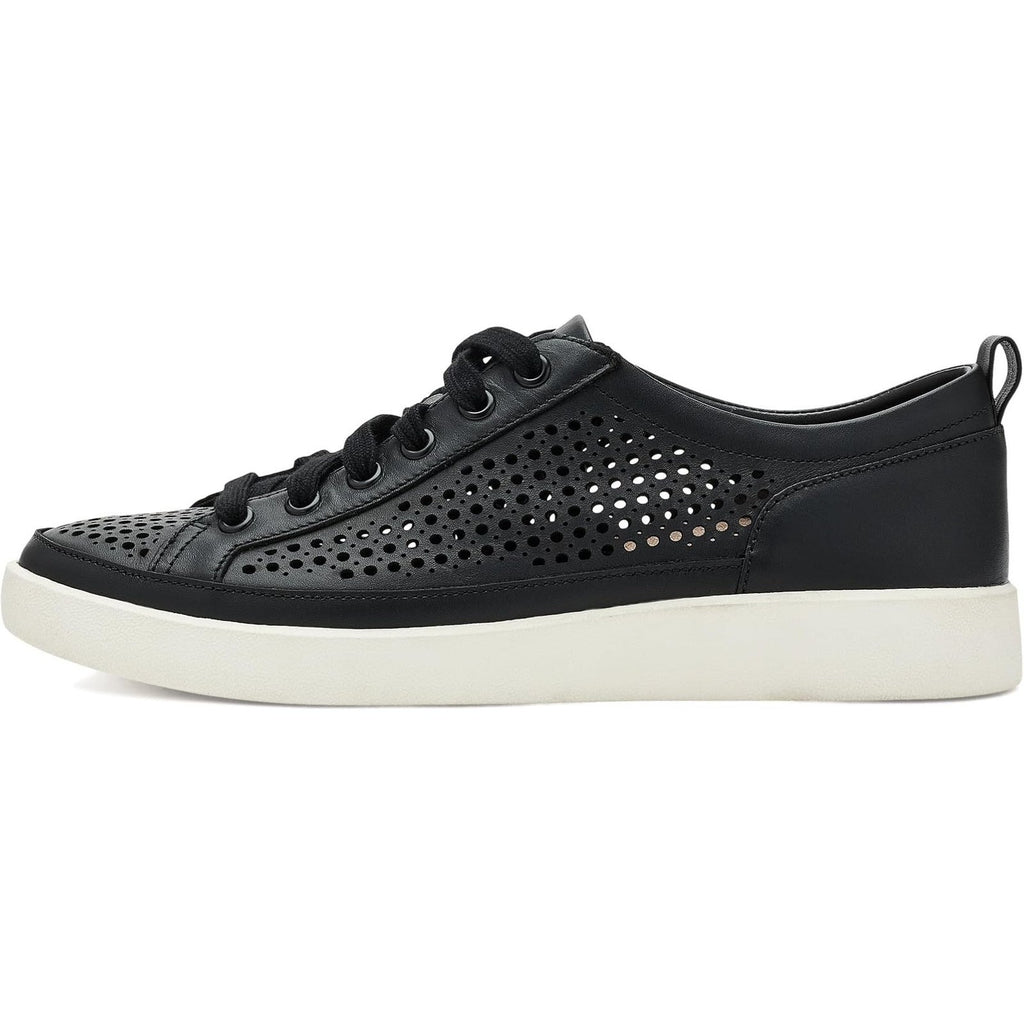 Vionic Womens Winny Perf Perforated Casual Sneakers Size 7.5 Black Leather NIB