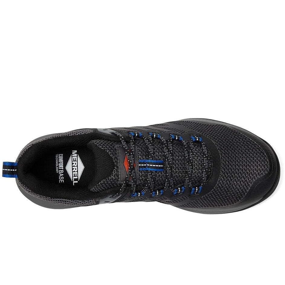 Merrell Mens Nova 3 Work Sneakers US 11.5 Black Blue SR Comp Toe Shoes NIB