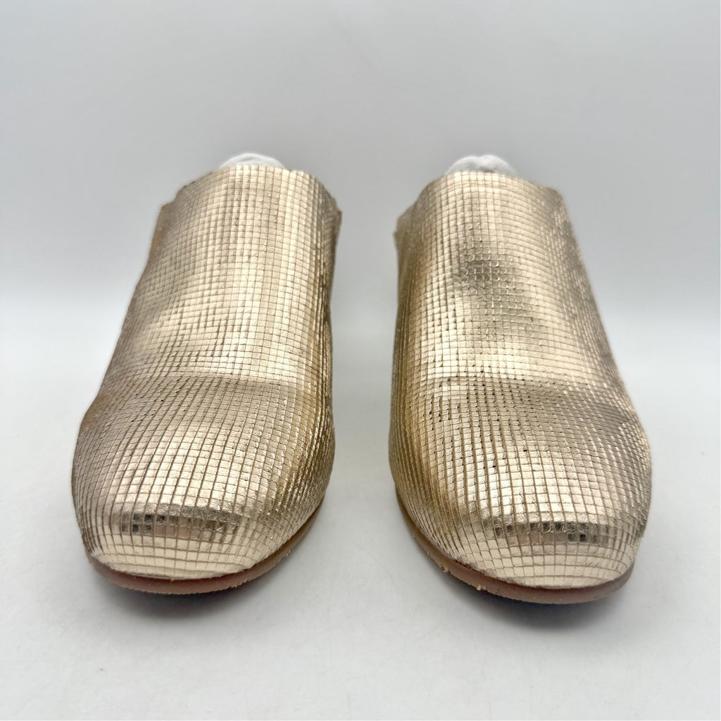 Antelope Womens Penni Mule Heels EU 41 US 10-10.5 Gold Leather NWOB