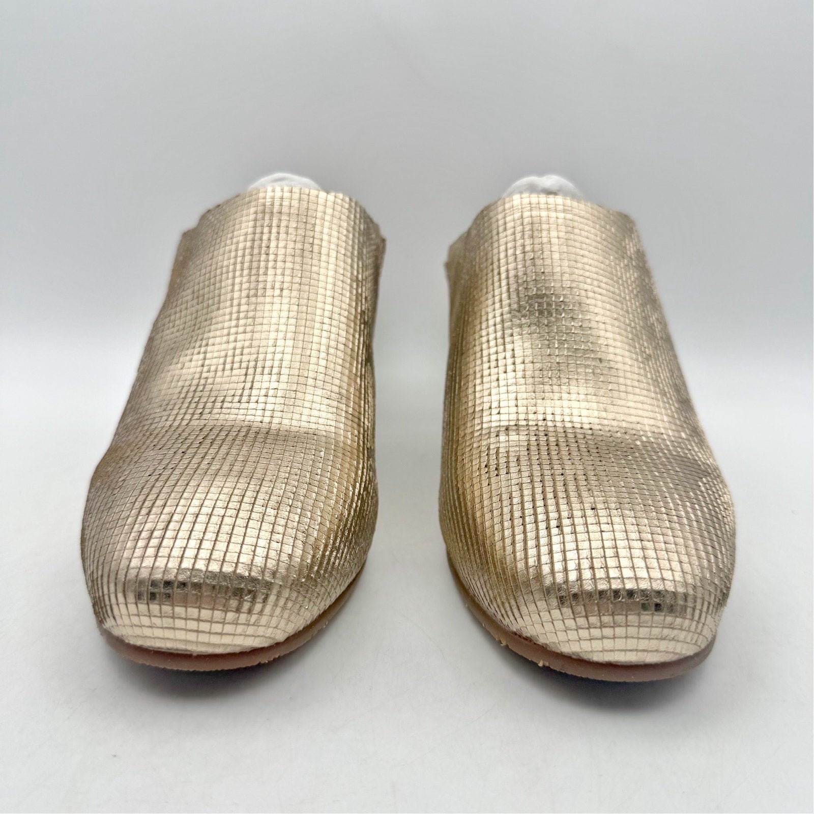 Antelope Womens Penni Mule Heels EU 41 US 10-10.5 Gold Leather NWOB