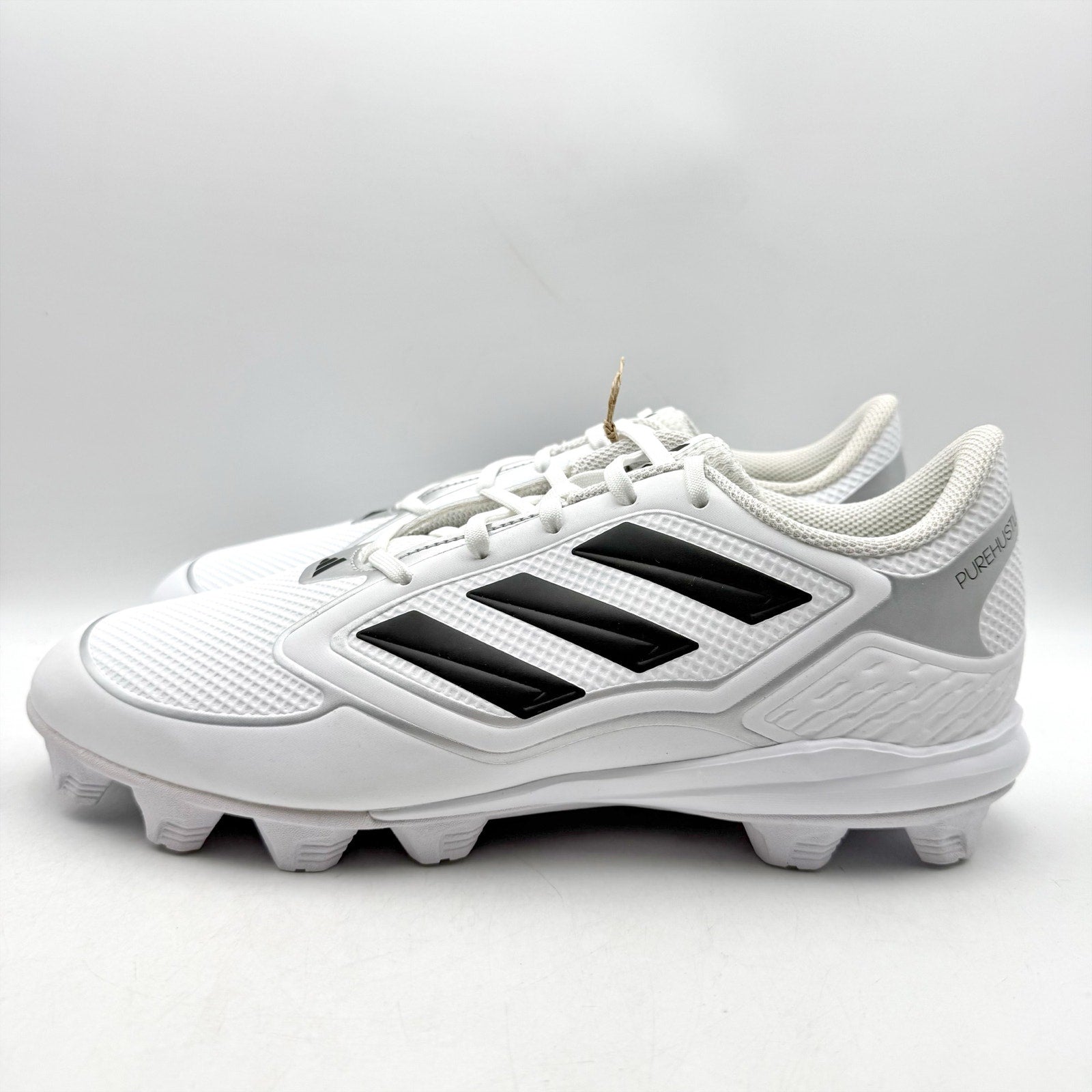 Adidas Womens PureHustle 3 MD Softball Cleats US 11 White Black Athletic NWT