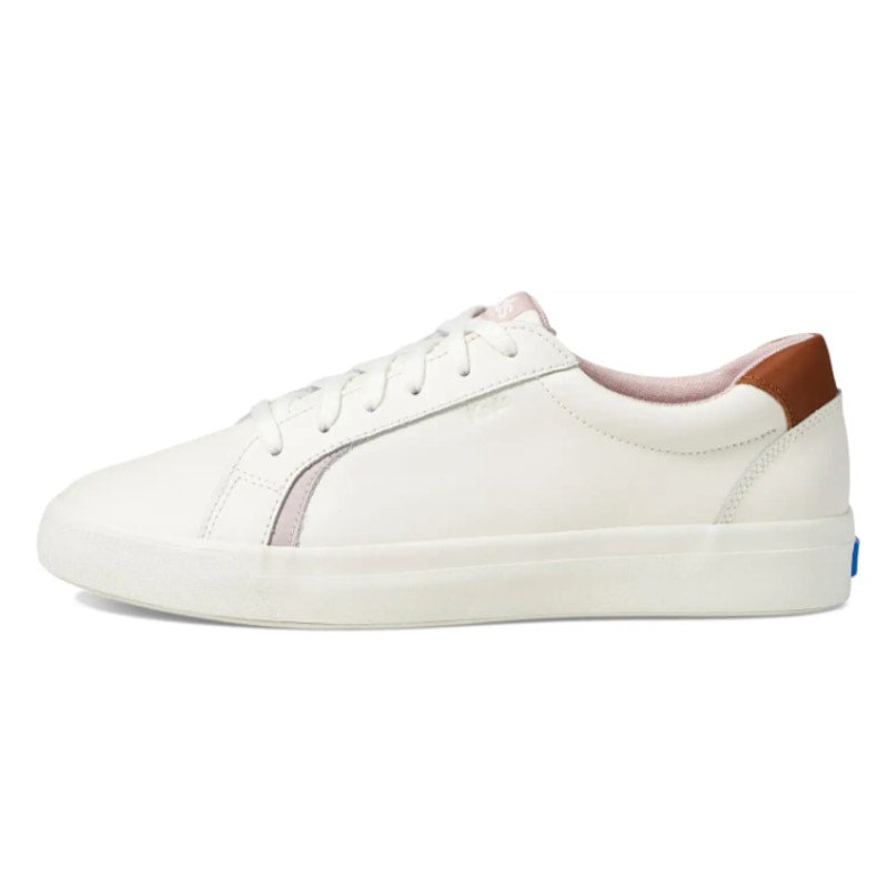 Keds Womens Pursuit Casual Court Sneakers Size 7 M White Leather NIB
