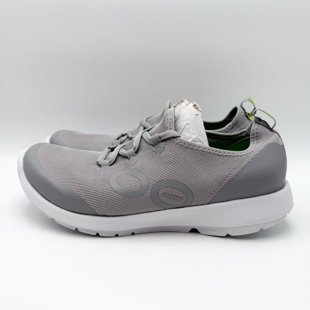 OOFOS Womens OOmg Sport LS Sneakers Size 10 EU 41 Grey White NIB