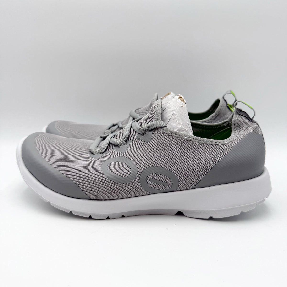 OOFOS Womens OOmg Sport LS Sneakers Size 10 EU 41 Grey White NIB