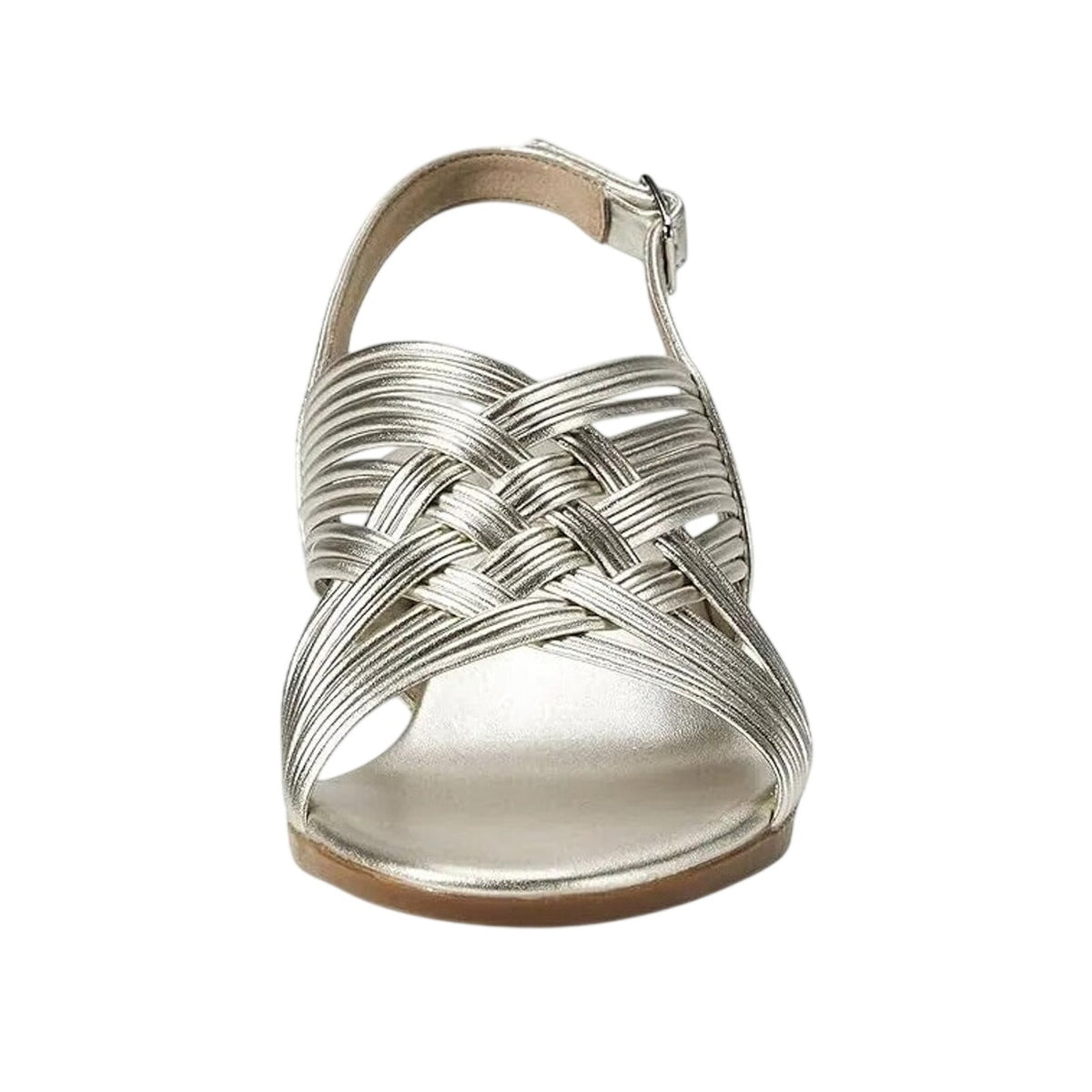 Munro Womens Marianna Heeled Sandals Size 12 M Silver Leather NWOB