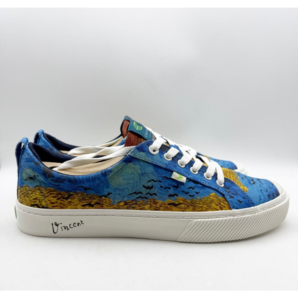 Cariuma X Van Gogh Men's VGM OCA Low Sneaker US 13 Blue Wheatfield Canvas NIB