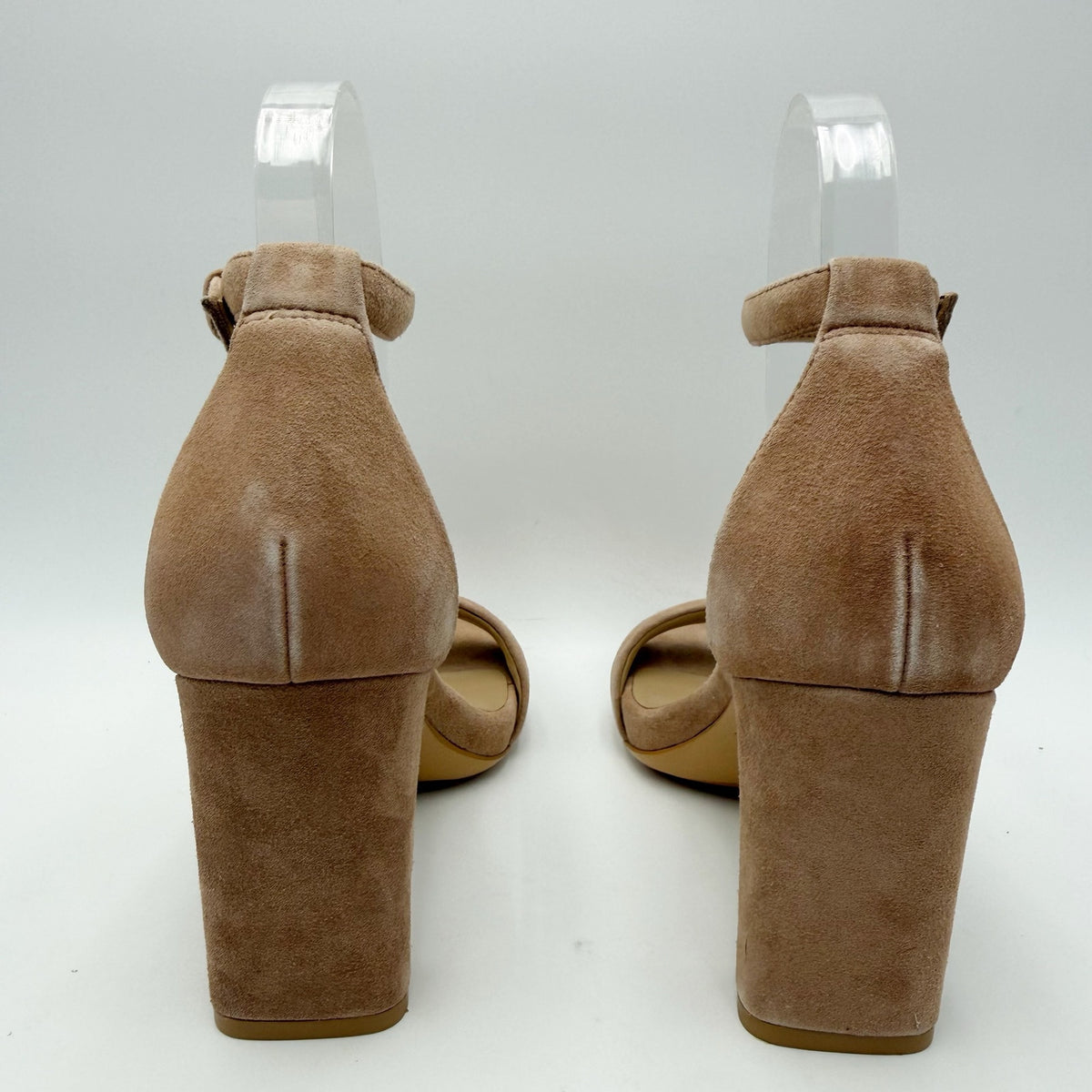 Naturalizer Womens Joy Heeled Dress Sandals Size 6 Wide Tan Suede NWOB
