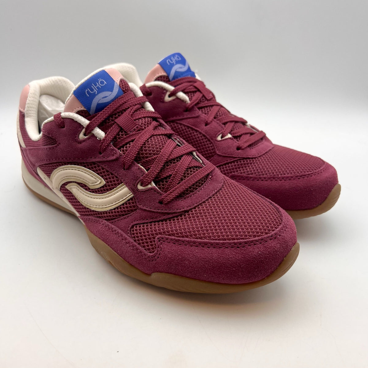 Ryka Womens Candor Casual Sneakers Size 9.5 Wide Berry Pink Purple Suede NWOB