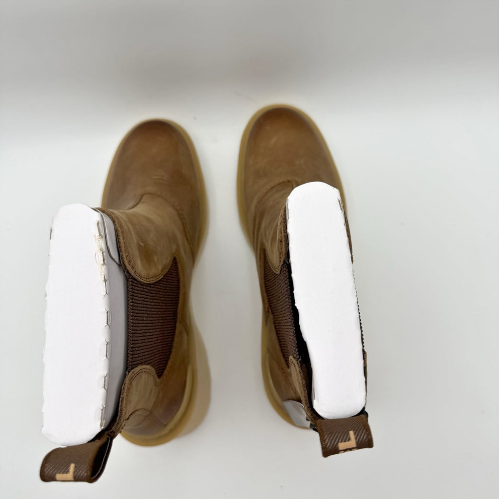 Sorel Womens Hi-Line Heel Chelsea Boots US 8 Taupe Tan Leather Waterproof NIB