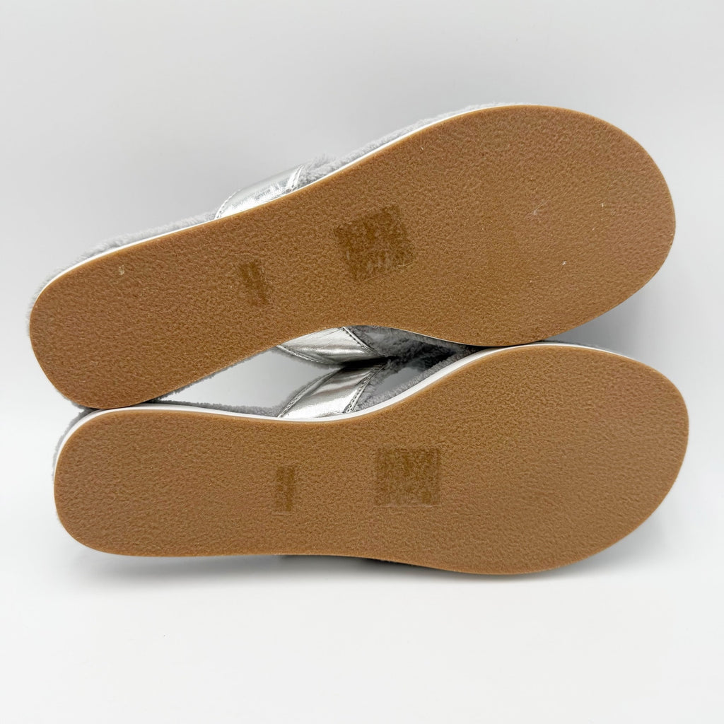 Jack Rogers Womens Rosie Flip Flop Sandals Size 8.5 M Silver Grey NWOB