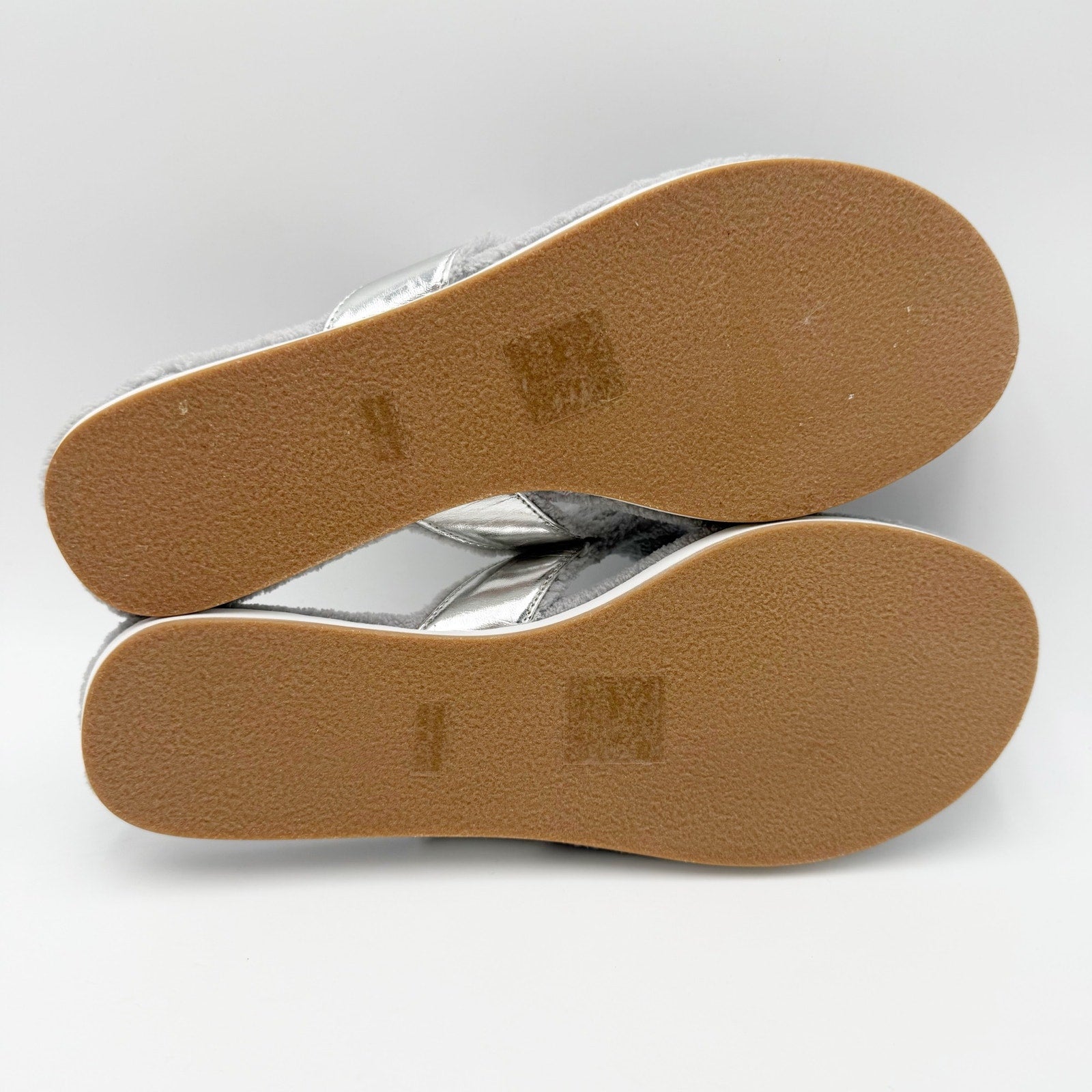 Jack Rogers Womens Rosie Flip Flop Sandals Size 8.5 M Silver Grey NWOB