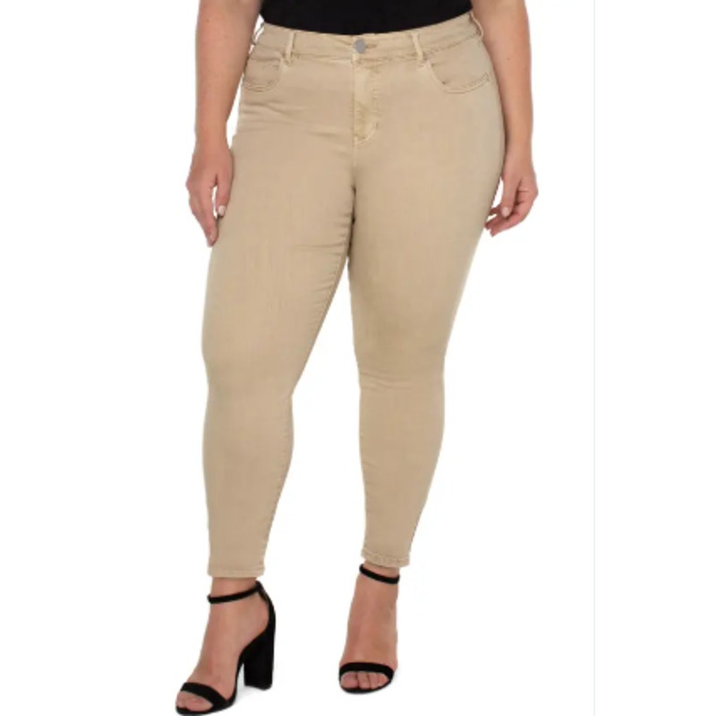 LIVERPOOL Women's Piper Hugger Ankle Skinny Jeans Size 18W Biscuit Tan NWT