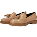 Rockport Womens Kiara Loafers US 9.5 M Tan Natural Vegan Patent Leather NWOB