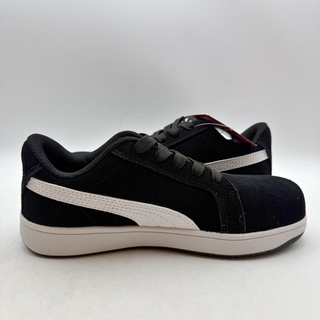PUMA Womens Iconic Work Sneakers Size 6 Black White SR ASTM EH Composite Toe NIB