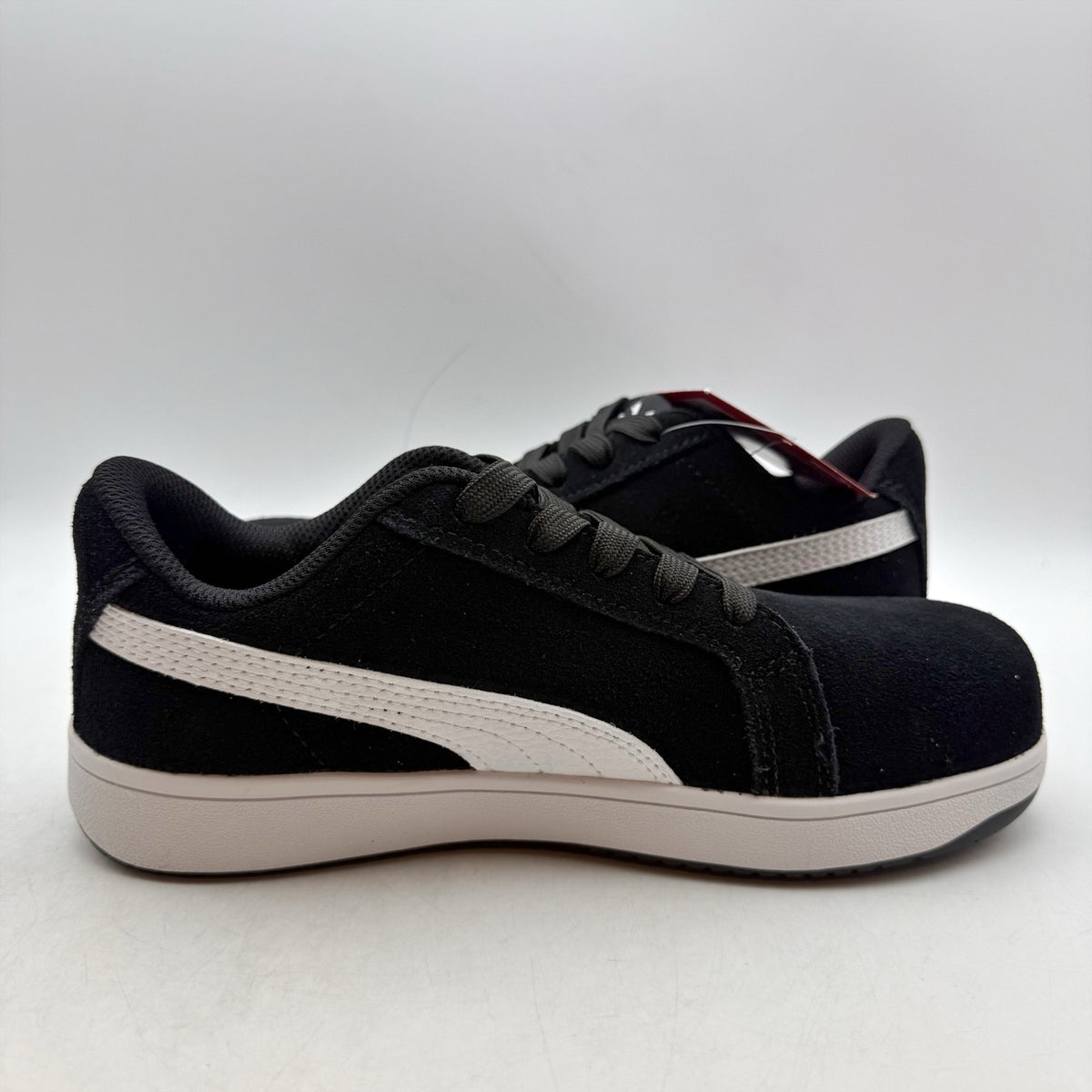 PUMA Womens Iconic Work Sneakers Size 6 Black White SR ASTM EH Composite Toe NIB