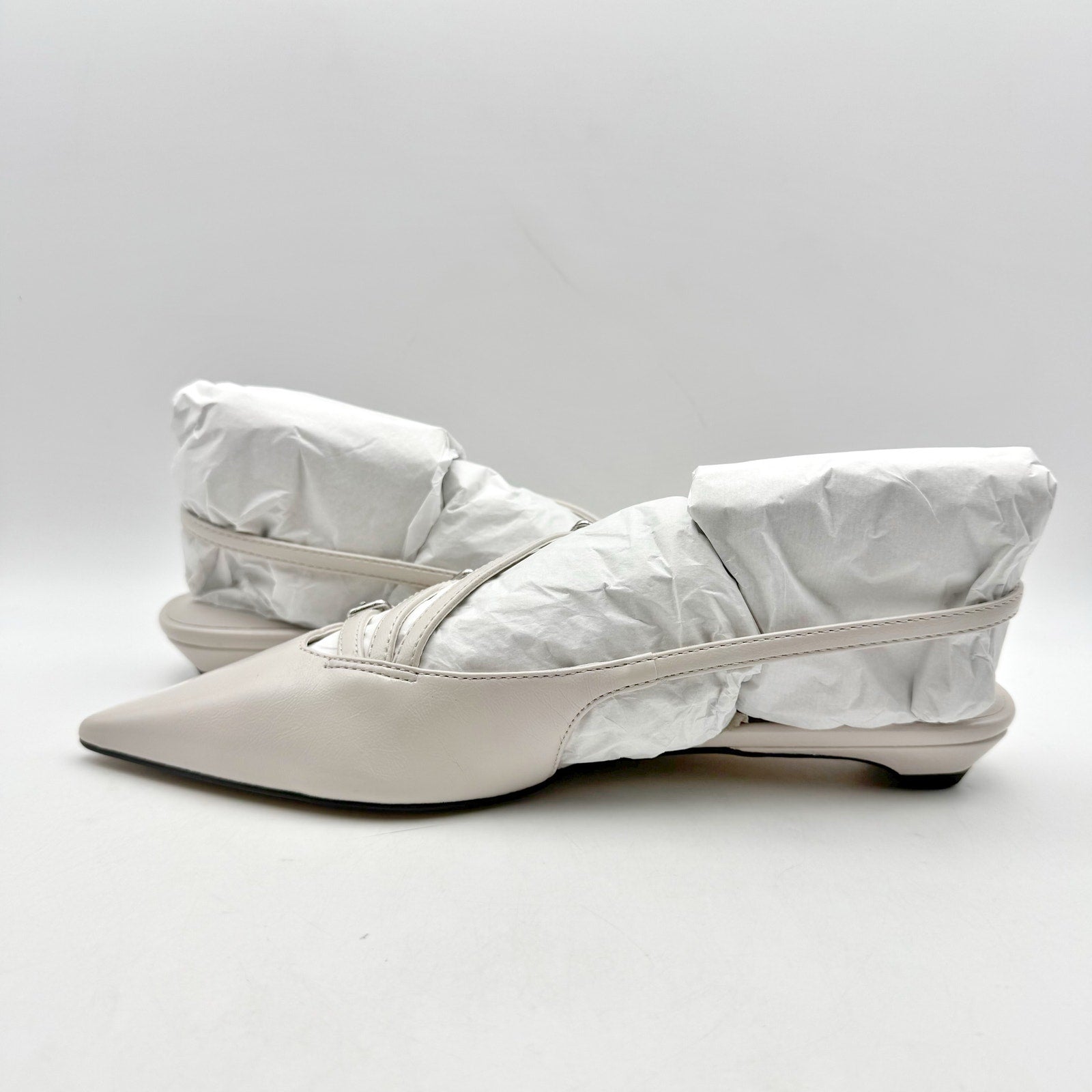 Steve Madden Womens Peony Mules US 7 M Off White Bone Slingback NIB