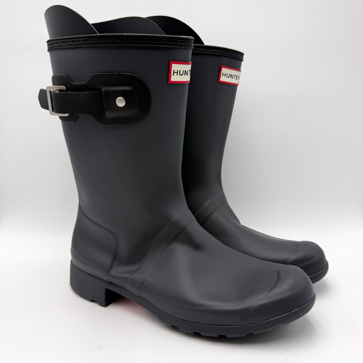 Hunter Womens Original Tour Short Mid Rain Boot Size 10 Black Waterproof NWOB