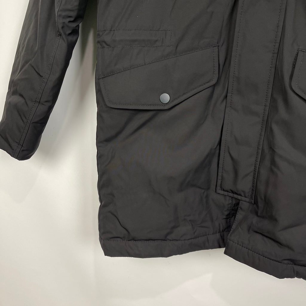 Everlane Mens The Renew Long Parka Coat XS Black Primaloft Hood Extra Heavy NWT