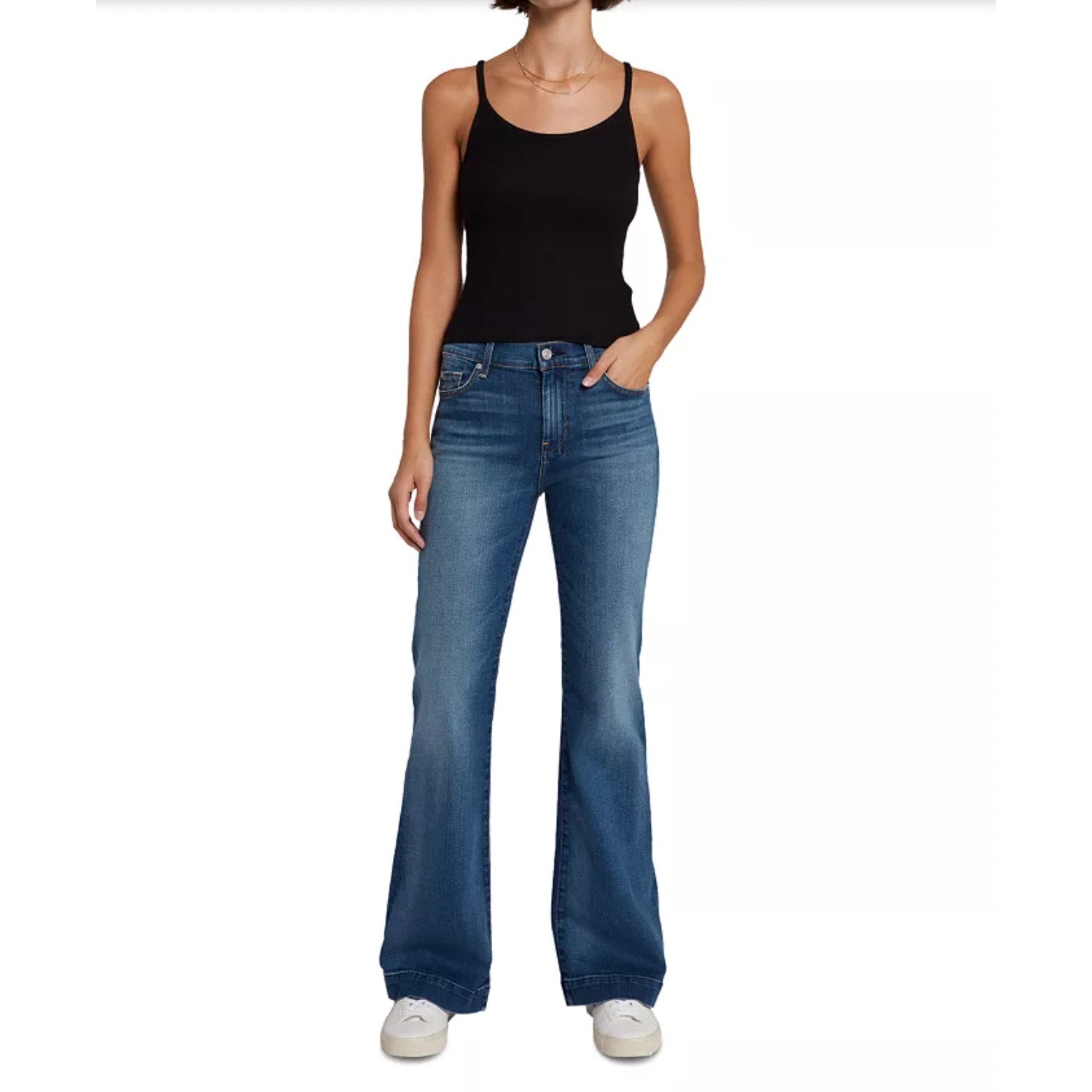 7 FOR ALL MANKIND Tailorless Dojo Jeans Size 31 Blue Disautlght Wash NWT