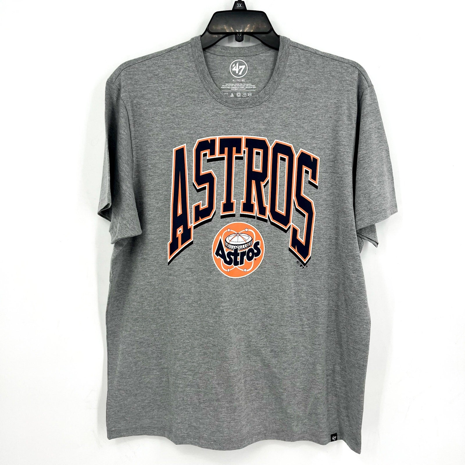 47 BRAND Mens Houston Astros Short Sleeve Graphic T-Shirt XL Slate Gray NWT