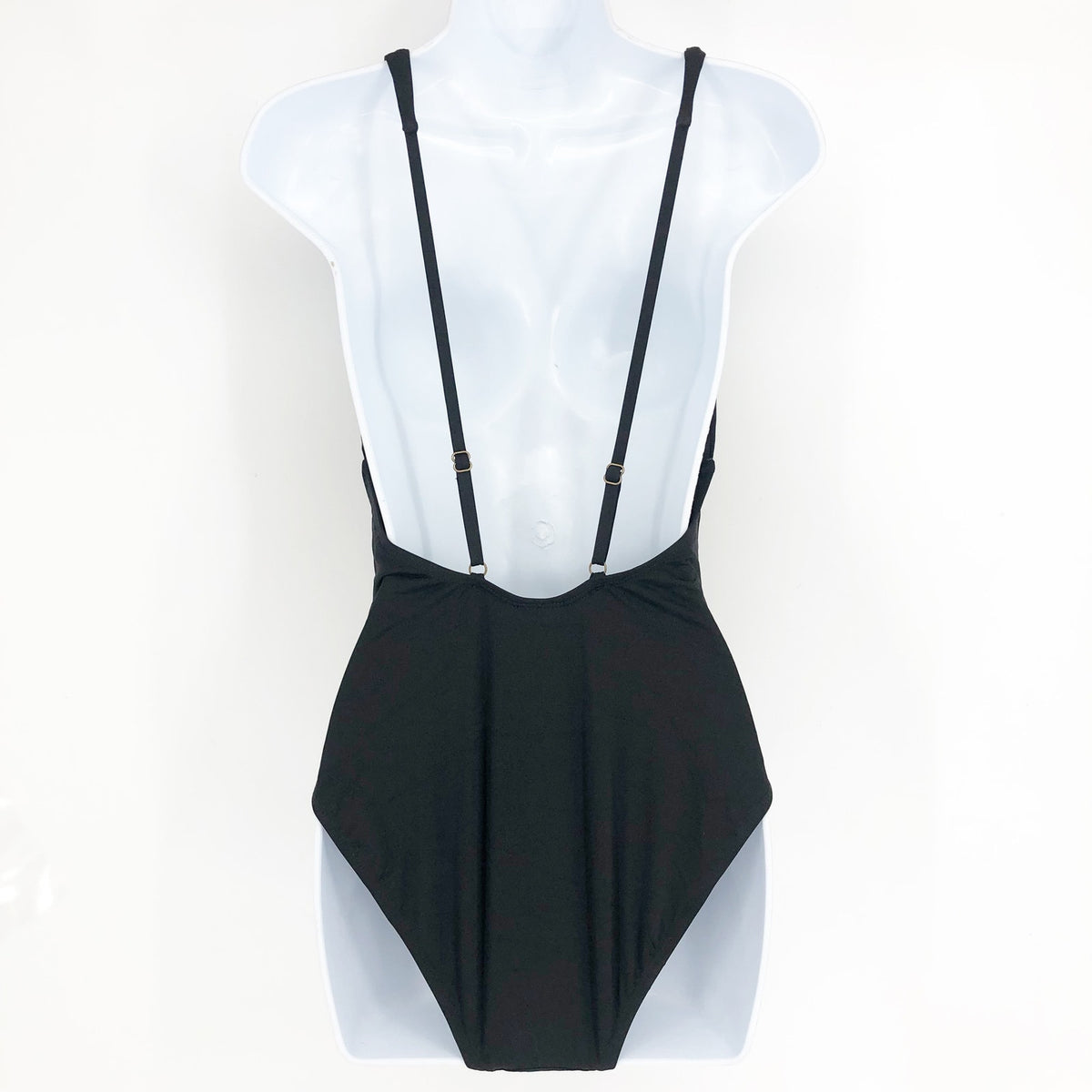 ANDIE SWIM Sardinia One Piece Swimsuit Medium 8-10 Black Plunge Deep Back NWT
