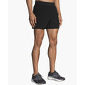 BROOKS Men's Sherpa 5" Running Shorts Small Black Athletic Stretch NWT