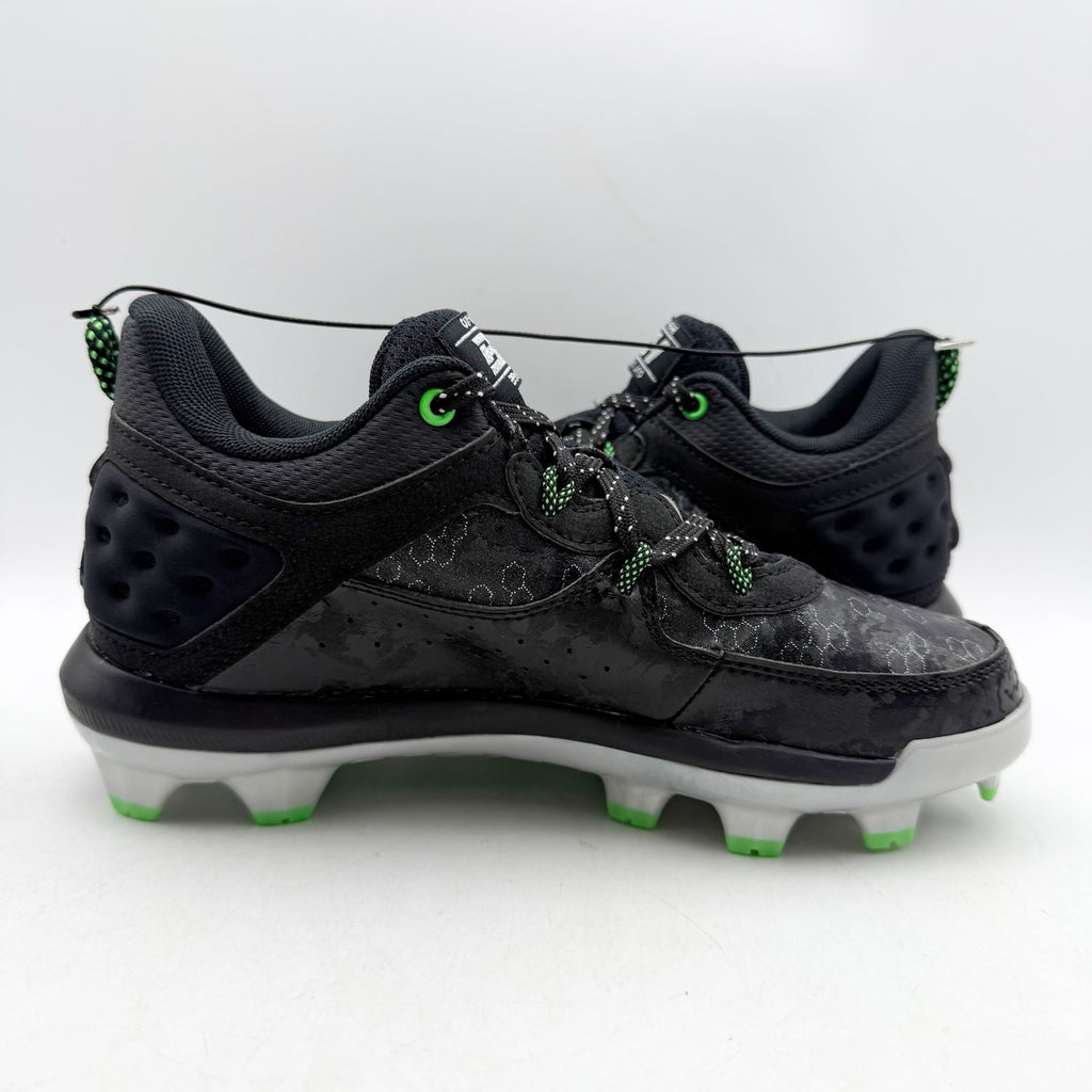 Under Armour Youth Harper 8 TPU Baseball Cleats US 4 Black Green NWOB