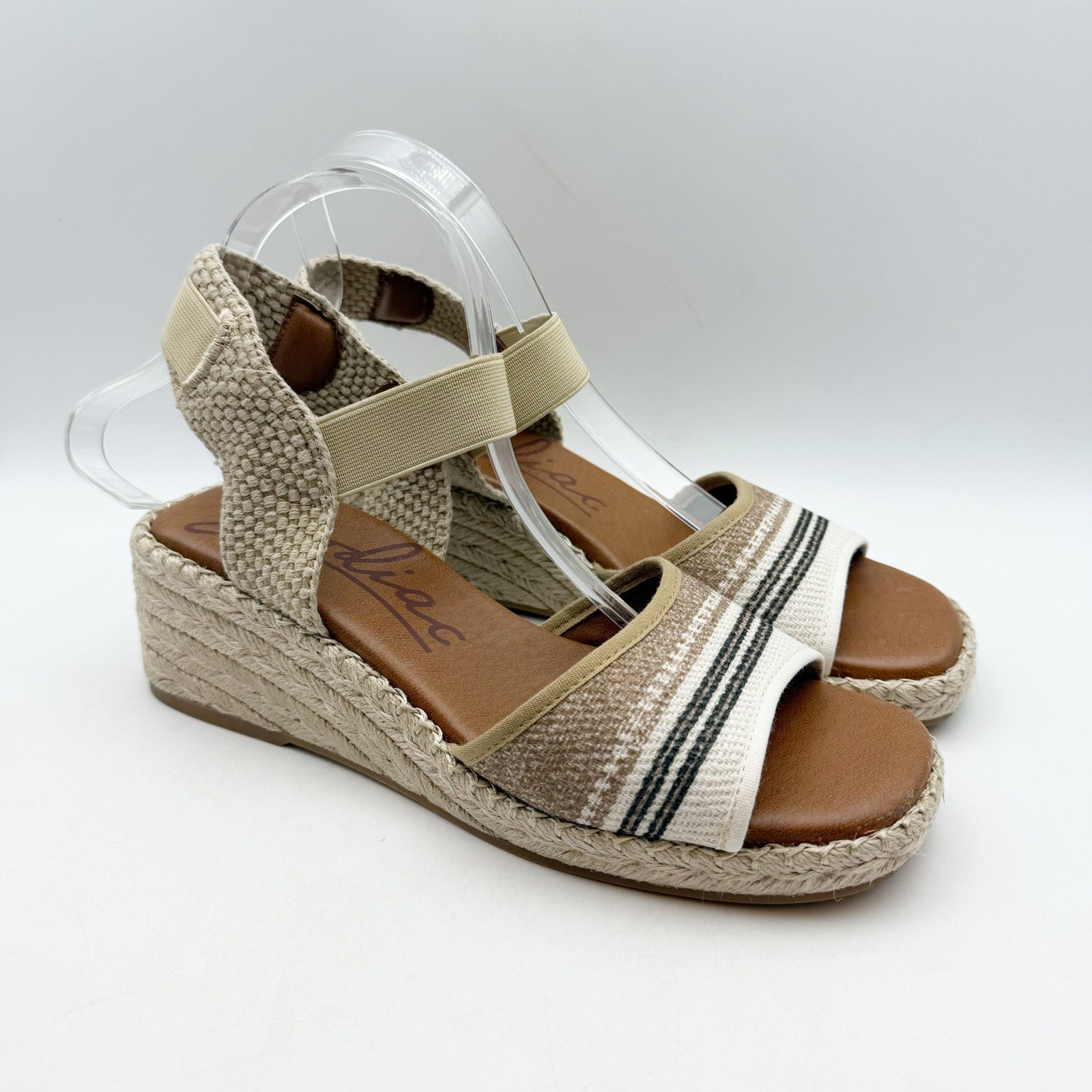 Zodiac Womens Noreen Wedge Sandals US 8.5 EU 39 Tan NWOB